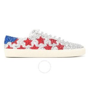 Saint Laurent Glitter Court Classic Star Sneakers